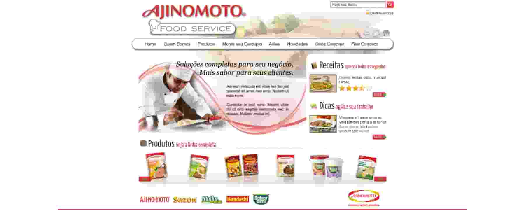 Capa do projeto Ajinomoto Food Service