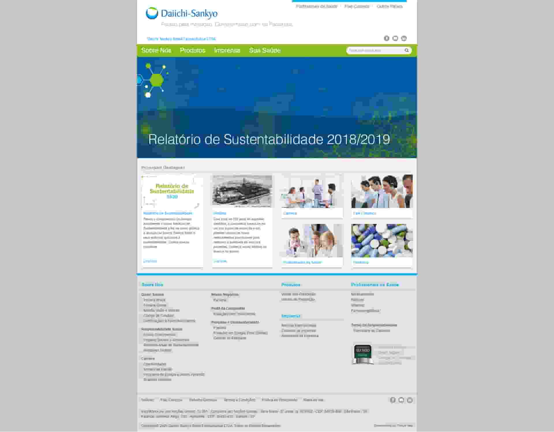 Capa do projeto Daiichi Sankyo Brasil