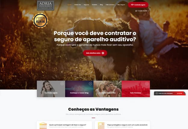 Capa do projeto Adria Insurance