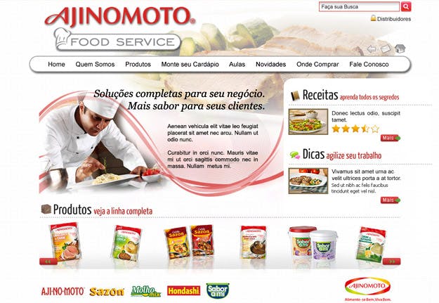 Capa do projeto Ajinomoto Food Service